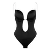 Shapers Femmes One Piece Sous-vêtements Soutien-gorge Anneau en acier Sexy Girl Back Top Shapewear Tube rembourré Push Deep Plunge Femmes Body Up V-Col Bodys Q3E1