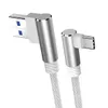 Câble USB vers Type C à charge rapide à 90 degrés, cordon de synchronisation de données, pour téléphone portable Samsung Xiaomi mi, câbles Micro USB/type-c 1m/2m/3m