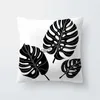 Pillow Case Plush Pillows Cushions INS Nordic Home Tropical Decoration Cushion Cover Black White Plant Leaves Decor cases for Throwvaiduryd