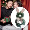 Decorative Flowers Easter Wreath Artificial Hanging Ornament With Bow Knot For Party Home Holiday Indoor Decorations