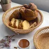 Plates Woven Fruit Basket Small Baskets Dining Table Storage Autumn Vines Bread Serving