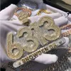 Custom High Quality Iced Out Hip Hop Model Clearance 925 Silver Jewelry Name Letter Pendant 10K 14K Gold