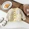Kurtki 2023 Zima nowe dziecko z długim rękawem zagęszczenie ciepły płaszcz niemowlęta kurtka maluch dziewcząt chłopcy swobodny swetra ldren ubrania H240508