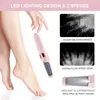 ملفات ملفات القدم الكهربائية لكعب أدوات Pedicure أدوات Callus Remover USB أداة رعاية القدم المهنية القابلة لإعادة الشحن