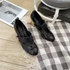 5S Designer Dress Shoes Luxury Mary Jane Fashion Womens äkta kanaliness läder sandal tjej märke sexiga runda tårar lägenheter vår höstfest går balettlägenheter