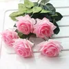 12pcslot Rose Latex Artificial Flowers Real Touch Home Decorations For Wedding Birthday Party Decor Branch Bouquet 240117