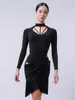 Stage Wear 2024 Sexy Bodysuit Latin Dance Tops para Mulheres Chacha Rumba Tango Vestido Ballroom Performance Trajes DN14153