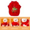 Dog Apparel Pet Costume Chinese Year Theme Clothes Warm Keeping Puppy Gift For Dogs(S)