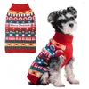 Hondenkleding Kerst Dierenkleding Trui Winter Warme gebreide kleding voor kleine honden Leuke print Puppy Kat kostuumjas
