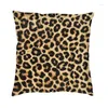 Travesseiro leopardo pele textura de couro lance decoração para casa luxo tropical selvagem animal decoração vivendo fronhas quadradas