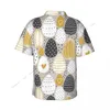 Men's Casual Shirts Shirt Easter Hand Painted Eggs Short Sleeve Tops Lapel Summer