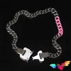 Hangertjeskettingen Roze Zilverachtige Gesp ALYX Ketting Heren Dames Metaal 1017 ALYX 9SM Kettingen Roestvrij stalen schakelketting Mode-accessoires J240118