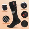 Podgrzewane skarpetki Man Winter Outdoor Sport Thermal Foot Skimer 65 z baterią w obudowie Baterii ciepłe narciarstwo skuterów śnieżnych 240117