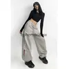 Jeans da donna Pantaloni sportivi hiphop americani di alta strada pantaloni da lettera da donna pantaloni casual per bambini danza jazz pantaloni dritti effimeri