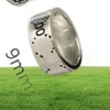 Men039s en dames039S Skull Ring Head Platinum Plated Silver Titanium Steel Letter G Designer Classic Fashion Luxury Jewelry1019070