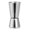 Ferramentas de medição 25ml 50ml copo duplo multiuso aço inoxidável mini coquetel prata s bar