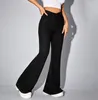 Women's Pants Fashion Micro Flared Solid Color Casual Sports Yoga High Waist Wide Pit Stripe Slim Fit Buttocks Long