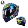 Capacete de motocicleta Agv aberto de rosto inteiro k Capacete de corrida para motocicleta Capa completa antiembaçante Capacete completo Brigada de motocicletas masculina e feminina Capacete de corrida leve WCPK