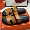 Designer Slides Slippers Summer Mules Sandals Beach Classic Winter Sherling Flat Men and Women's Luxury Leather adjustable strap mens shoes sandals Size 35-45