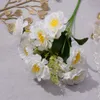 Fiore di simulazione all'ingrosso 9 piccoli fiori danza fiore tenuto in mano soggiorno ufficio tavolo da conferenza decorazione pallina bouquet di crisantemo RLY