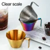 Kopjes Schoteltjes RVS Koffiekopje Maat 100ml Espresso Met Schaalhandvat Voedsel Voor
