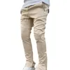 Calças esportivas masculinas coreano outono amontoado tornozelo calças estiramento fino mochila saco de moda marca correndo casual calças compridas 240117