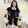 COZOK Hiphop Goth Varsity Bomber Cyber Y2k Giacca da donna Primavera Baseball Jaket Streetwear Techwear Cardigan per donna 240117