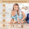 Baby Aeolian Bells Rattle Montessori Educational Toys Children Musical Kids Drum Zestaw muzyczny drewniany instrumenty Y240117