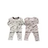 Pajamas Cute Cartoon Print ldren Outfits Autumn New Baby Long Sleeve Clothes Set Infant Tops + Pants 2pcs Homewear Suit H240508