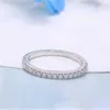 Bandringe Nahkampfstein CVD HPHT LAB ZURÜCK DIAMOND 0.3CTW ENBAGEGEGEGEBENT FÜR LADE DEF Color Real 14k Weißgold J240118