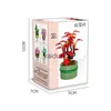 Blocs plante bonsaï en pot ensemble bouquet de fleurs préservé modèle succulent blocs de construction enfants Puzzle bricolage jouets briques cadeaux de noëlvaiduryb