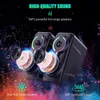 Speakers 2pcs Portable Gaming Wired Speakers BluetoothCompatible Stereo LED Subwoofer Desktop Computer PC Laptop 3.5mm Jack Accessory