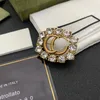 European and American fashion diamond letter brooch temperament trend coat suit accessories female high quality fast delivery