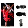 DKZSYIM Женская обувь для латинских танцев со стразами, обувь для латинских танцев для сальсы, черные блестящие туфли для бальных танцев для девочек, женские 240117