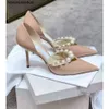 JC Jimmynessity Choo Chaussures talons Summer Women Brand Pumps Aurelie High 65 mm Talèled Patent Leather Ladies Single EU35-43