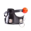 Leather Ball Open Mouth Gag with Full Head Harness Belt Roleplay Face Muzzle Gag Adult Sex Toys For Couple 240117