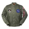 Lente en herfst Tide Alpha-versie Apollo Space Amerikaanse pilotenjas MA1 man honkbaluniform Trendy jas heren/dames militaire fan M6A7