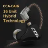 ヘッドフォンCCA CA16 7BA+1DDハイブリッドドライバーイヤホンHIFIモニタリングヘッドセット2ピンケーブルC12 C16 A10 ZSX AS16 ZS10 Pro VX V90