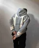 Men's Hoodies Sweatshirts Tracksuits 2023 raw edge embroidered oversized hoodie Y2K street hip hop Harajuku loose zipper sweatshirt men'sephemeralew