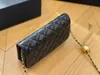 WOC 7A Women Diamond CC Golden Ball Chain Crossbody Bag Mini Luxury Designer Classic Flip Bag