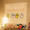 Tapisseries anime mignon de canard fond en tissu décor de chambre kawaii affiches adolescentes et imprimés jardin pour l'extérieur h240514