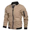 Spring and Autumn Thin Men's Baseball Neck Solid Coat Casual Air Force No.1 Jacket