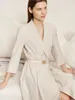 Casual klänningar amii minimalistisk klänning för kvinnor 2024 Våren dubbel brösthalv ärmar a-line kontor smal midi 72351029