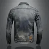 Herren-Retro-Klassiker-Jeansjacke, Herbst, Straßentrend, hübsches Reiten, winddichte Kleidung, hohes lässiges Revers, 240117