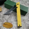 7096 Lekka modelka kieszonkowa EDC 8CR13MOV Blade żółte/czarne/niebieskie nylonowe uchwyty