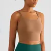 Tenue de yoga Camisole Soutien-gorge de sport Femmes Halter Tops Coupe fixe Entraînement Gym Sous-vêtements sexy Gilet de course Vêtements actifs