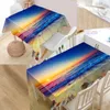 Table Cloth Arrival Custom Sunset Waterproof Oxford Fabric Rectangular Tablecloth Home Party