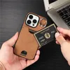 Retro Ring Holder Leather Phone Case for iPhone 15 14 13 Pro Max Samsung Galaxy S24 S23 Ultra S23FE A15 A14 5G A24 A25 A34 A54 A05 A05S Card Slot Wallet Bracket Back Cover