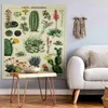 Tapissries Cactus Botanical Tapestry Wall Hanging Retro Cacti Succulents Shroom Chart Hippie Bohemian Psychedelic Witchcraft Home Decorvaiduryd