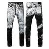 MWSQ Herren Jeans Designer Lila Brand Jeans für Männer Frauen Hosen lila Sommerloch Hight Qualität Stickerei Jean Jeans Hosen Lila Lila